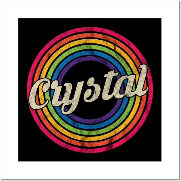 Crystal - Retro Rainbow Faded-Style Wall Art by MaydenArt